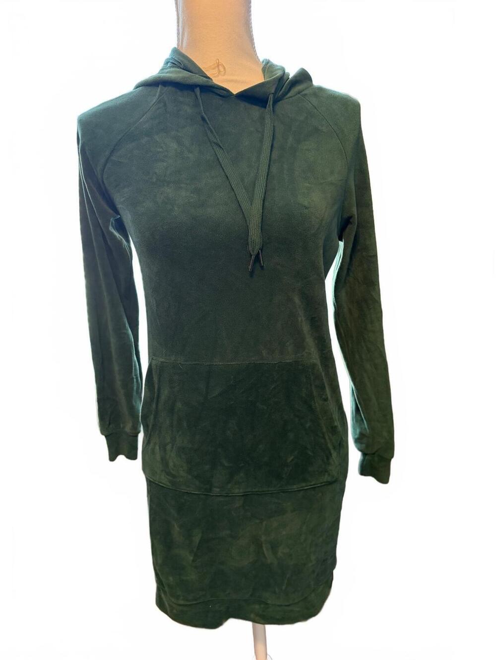 No Boundaries Women's Green Hoodie Sweatshirt Dress XS